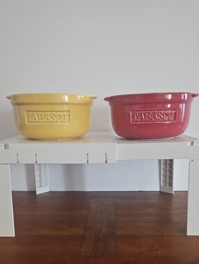 Tabasco Yellow and Red Ceramic Prep Bowls - Set of 2